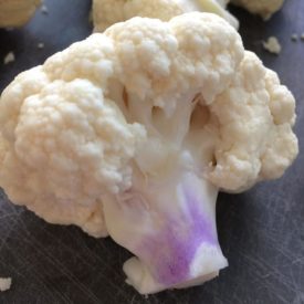 cauliflower with purple stem