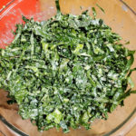 Cauliflower leaves used as salad greens