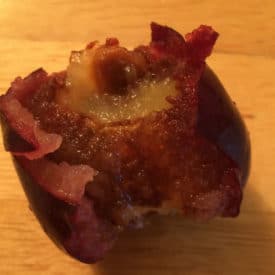 Plum with brown on the inside