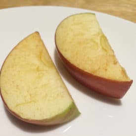 Apple slices that browned. They're still OK to eat.