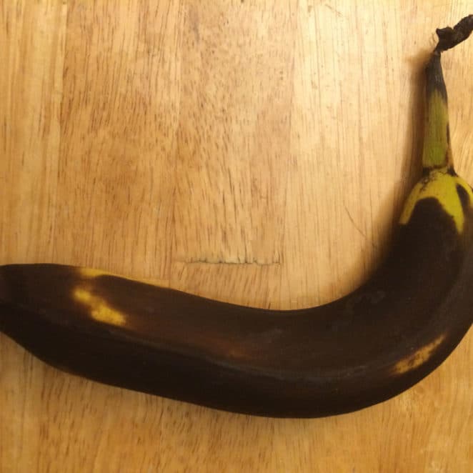 A very brown banana