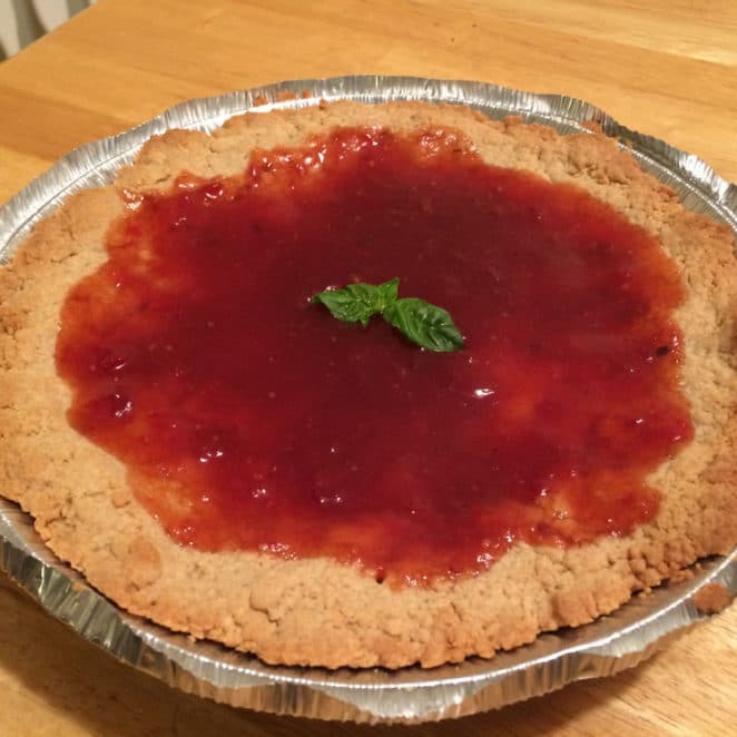 Pie made with a jar of jam