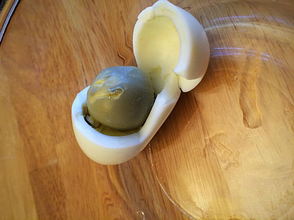 Should you eat a hard-boiled egg with a greenish yolk?