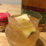 Cocktail with apple core shrub