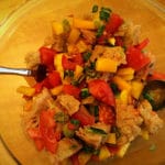 Panzanella made from stale bread