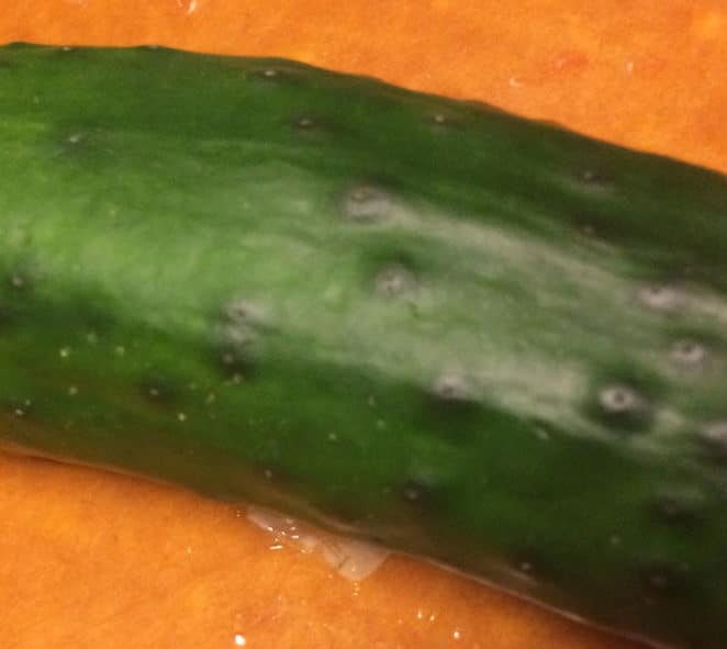 A normal, but bumpy cucumber