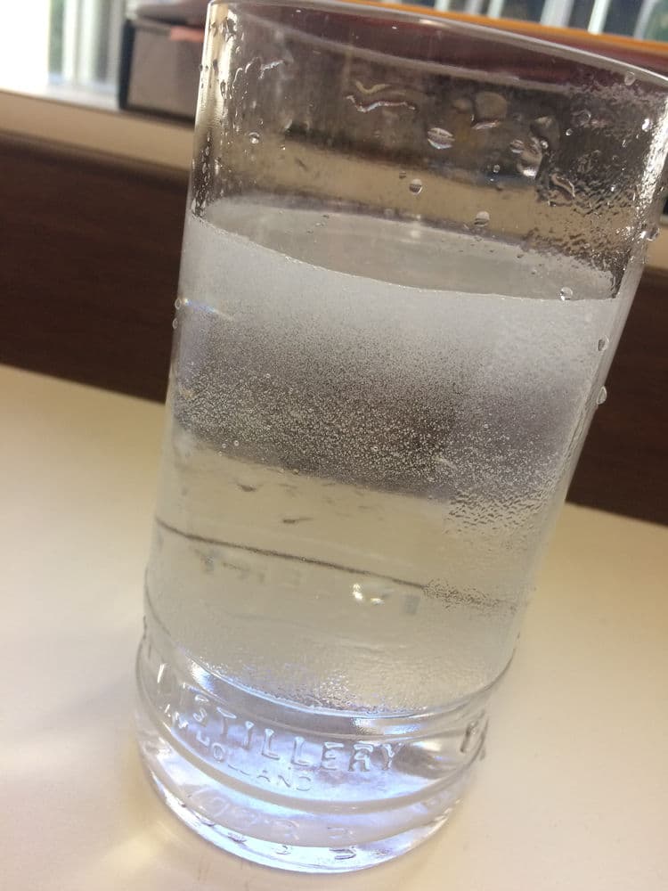 Cloudy water with bubbles fading