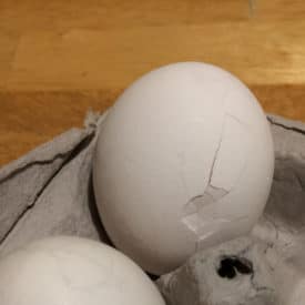 dented cracks on eggs are not safe to eat