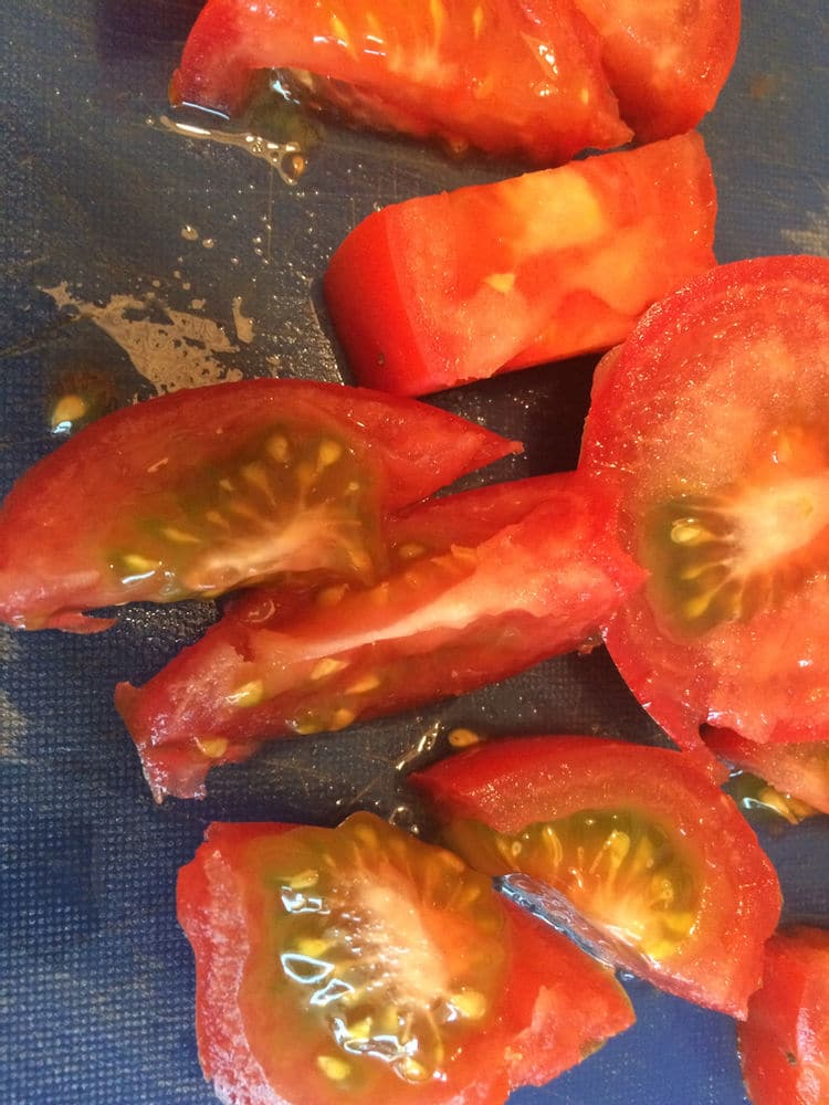 It's OK to eat tomatoes like these that are greenish on the inside