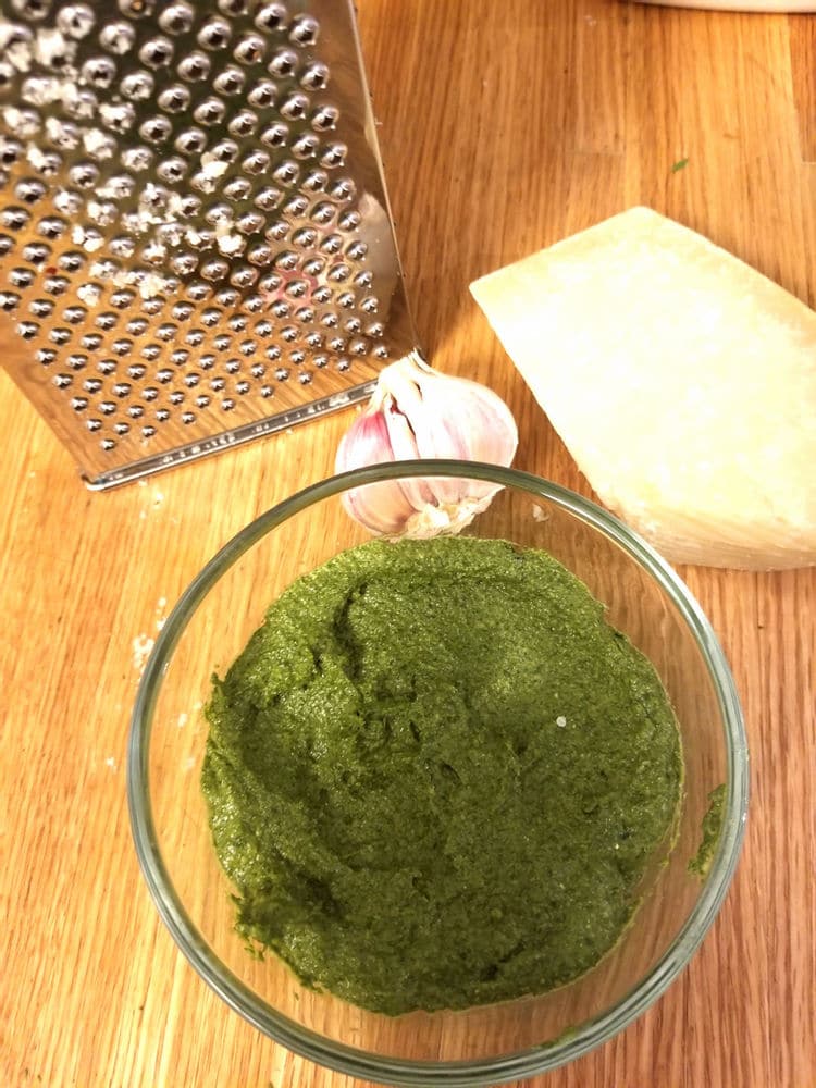 Carrot top pesto