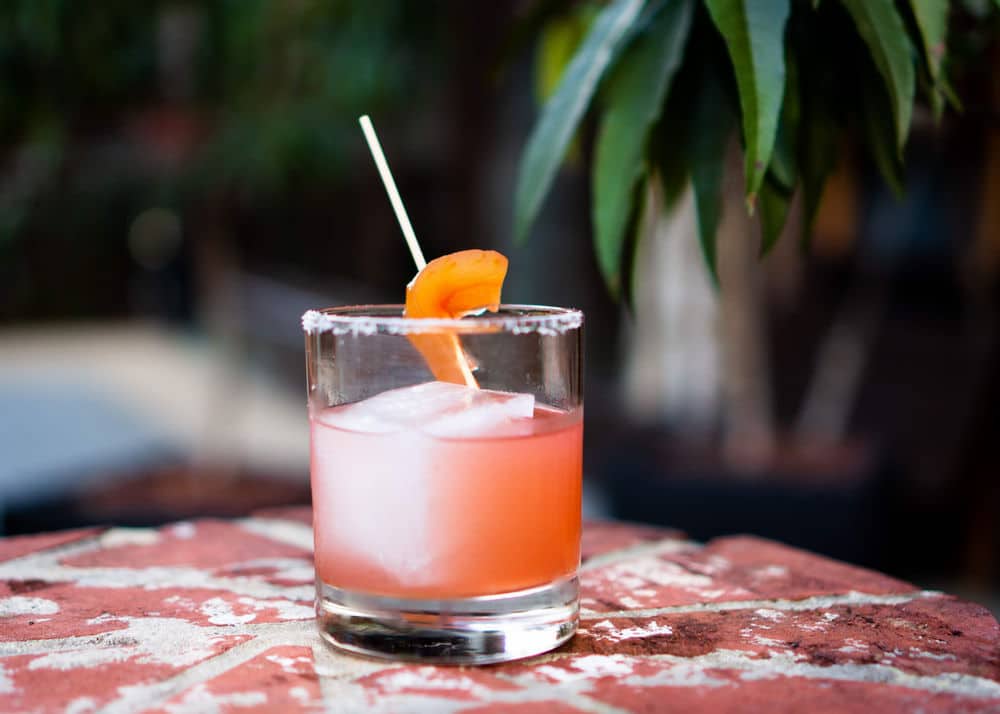 Summer Sandia cocktail made with pickled watermelon rind