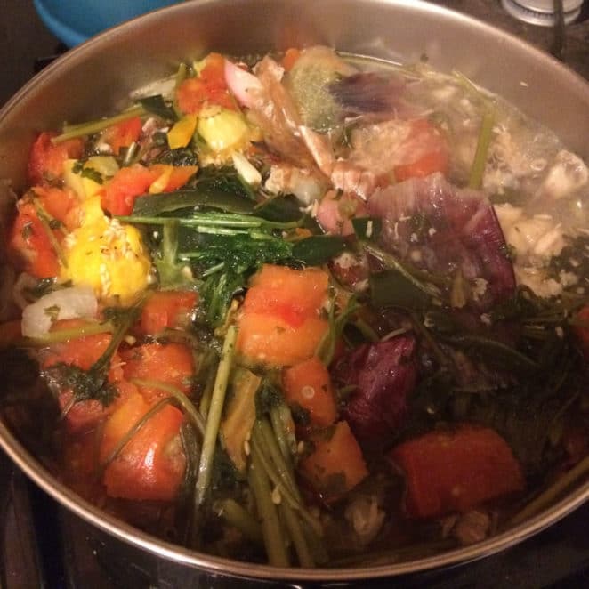 broth from vegetable scraps