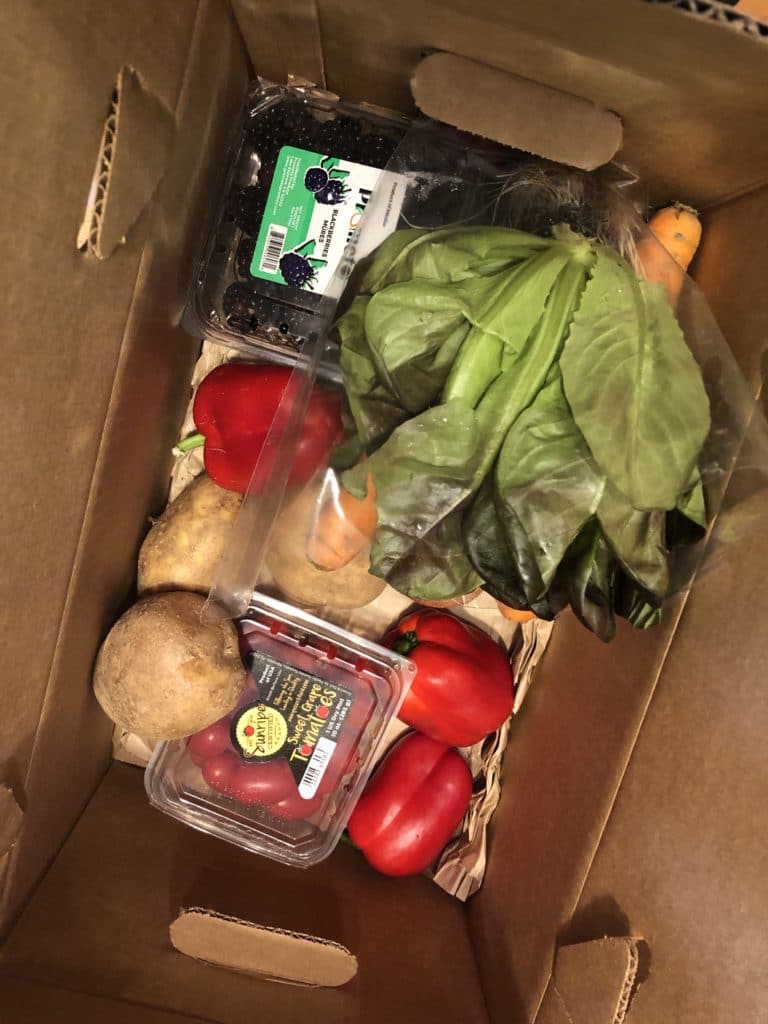 Inside a Hungry Harvest box
