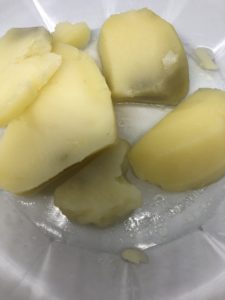 cooked potatoes turning gray