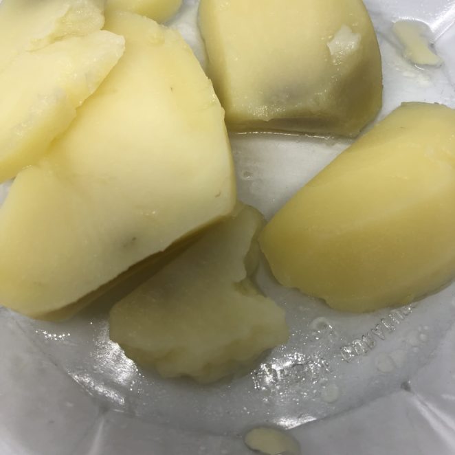 cooked potatoes turning gray