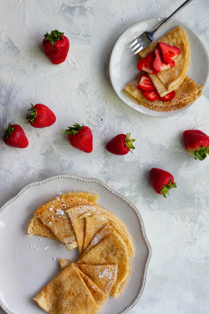 Aqaufaba vegan crepes