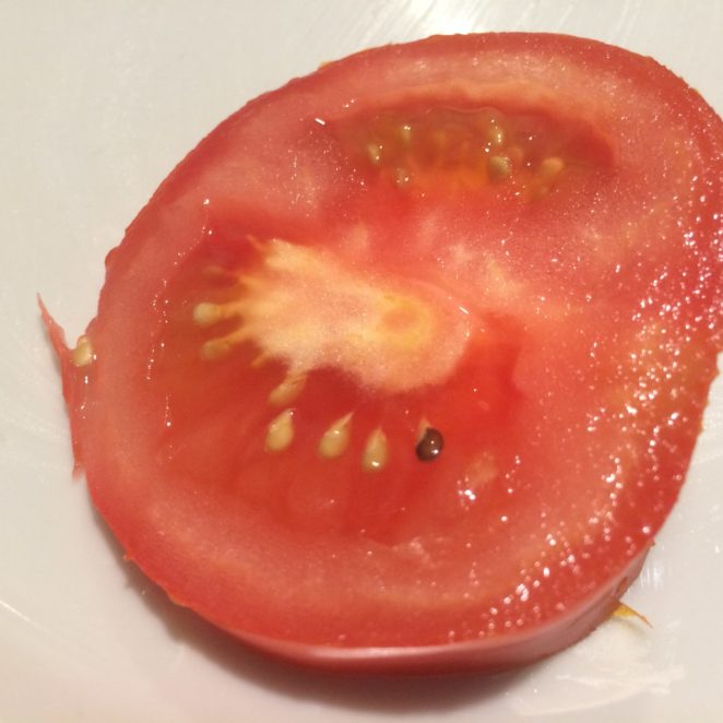 tomato with black seed