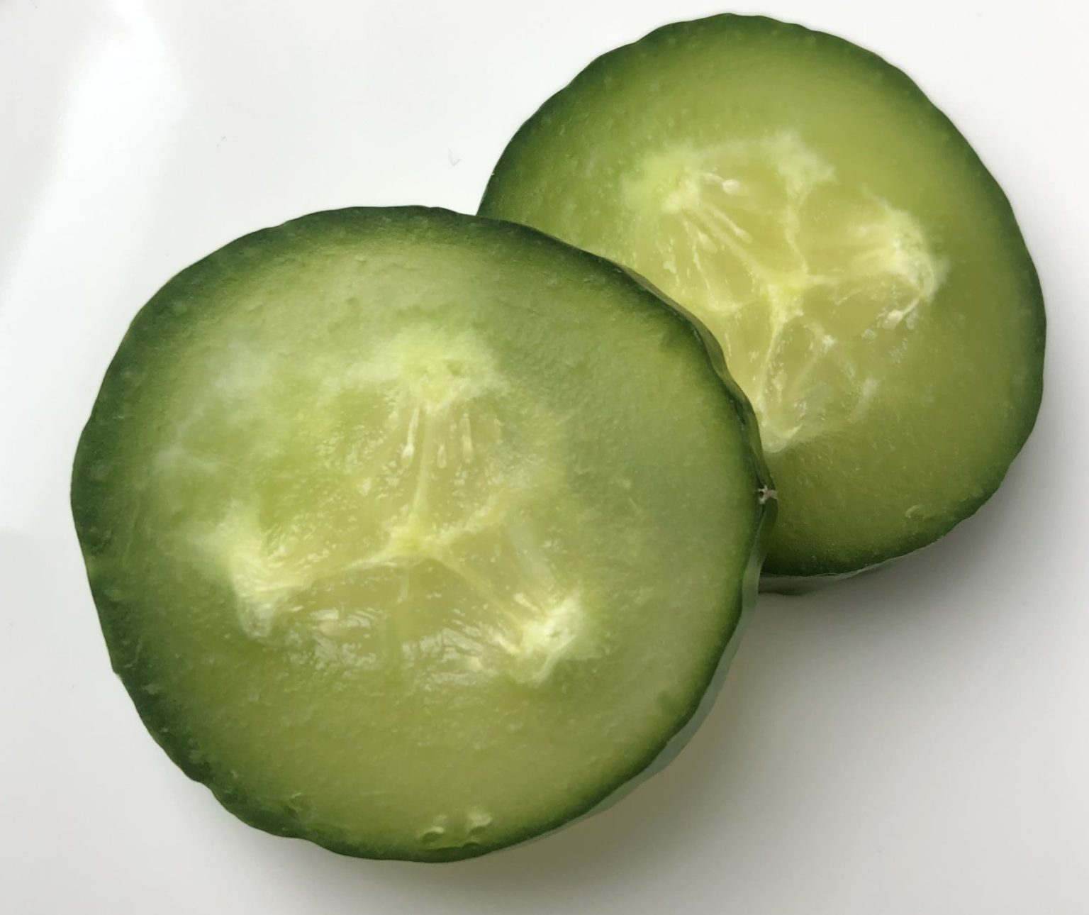 Cucumber with "watersoaked" areas