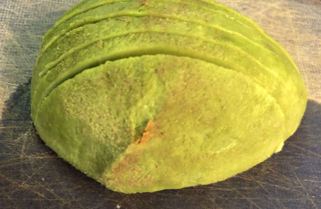 ridging on avocado flesh