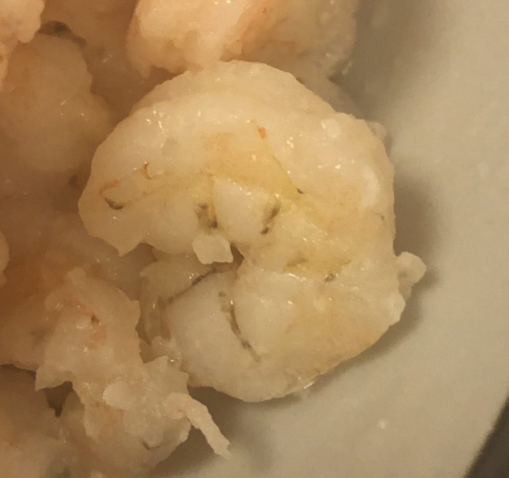 dark lines on shrimp flesh