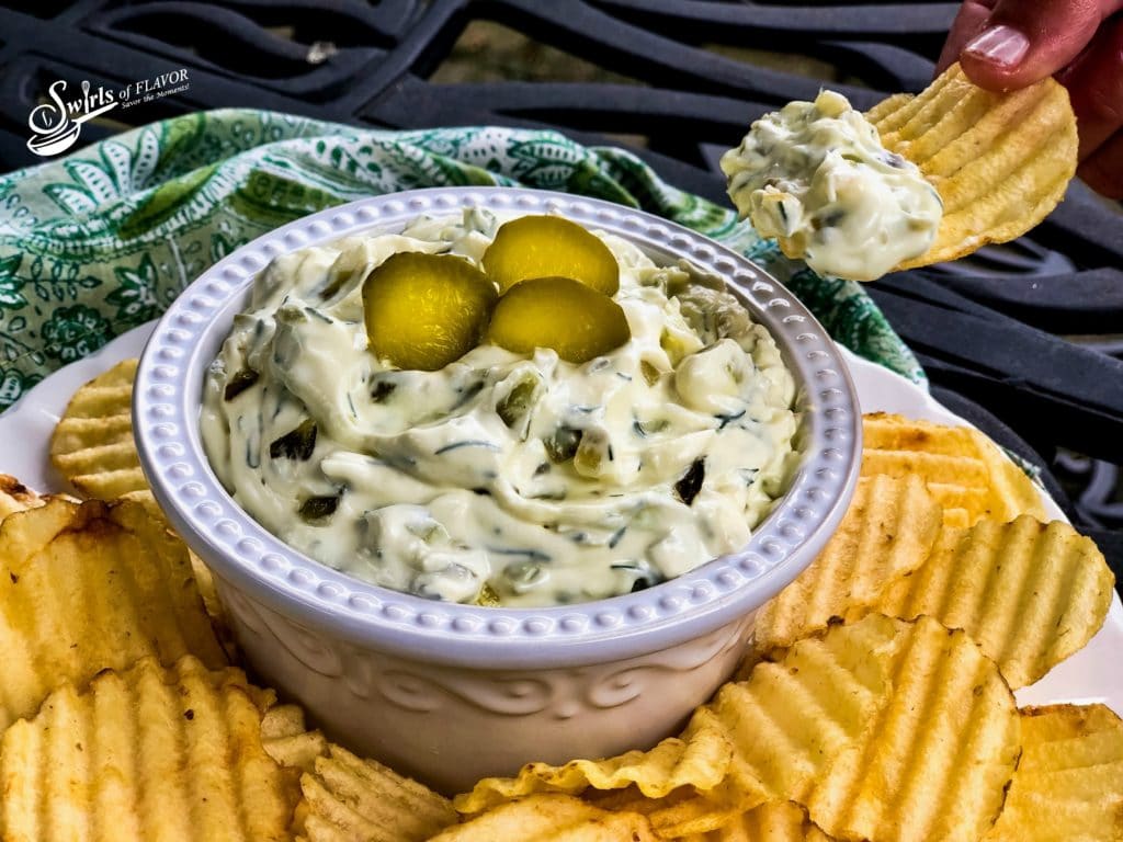 Dill pickle cream cheese dip