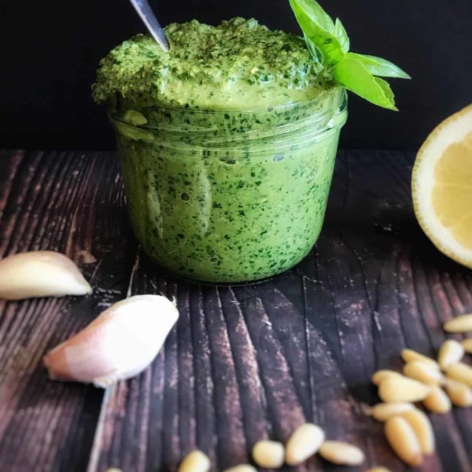 aquafaba pesto recipe