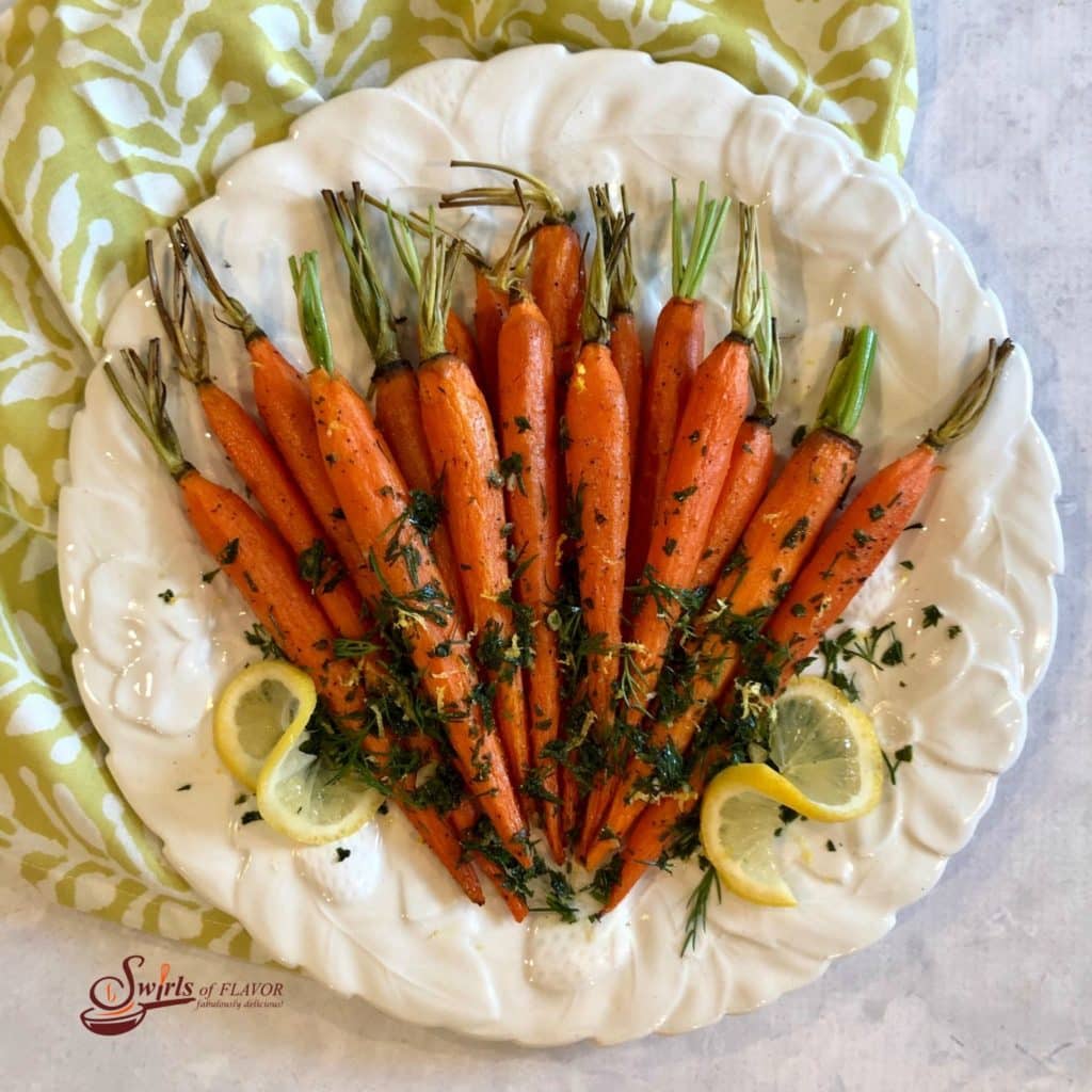 Root to leaf roasted carrots with carrot greens