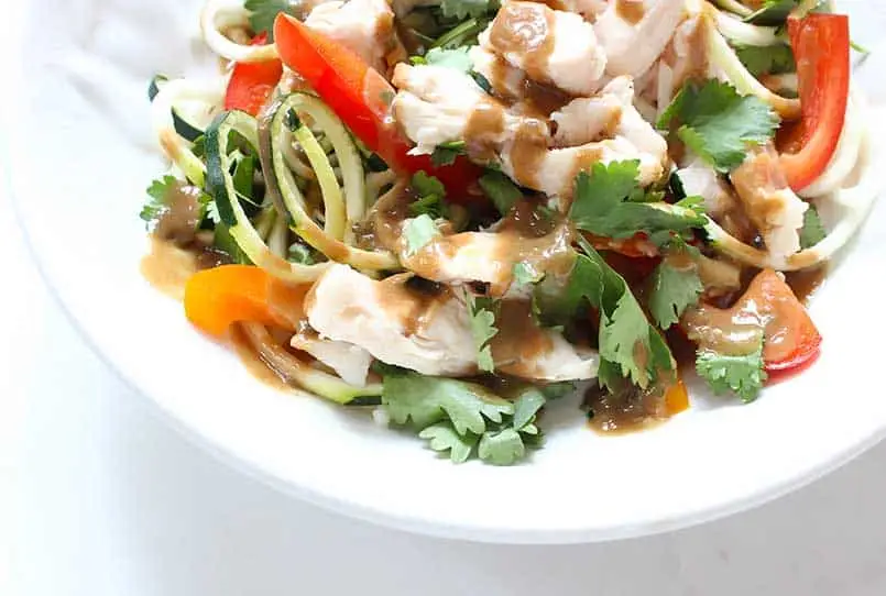 chicken and zoodle salad