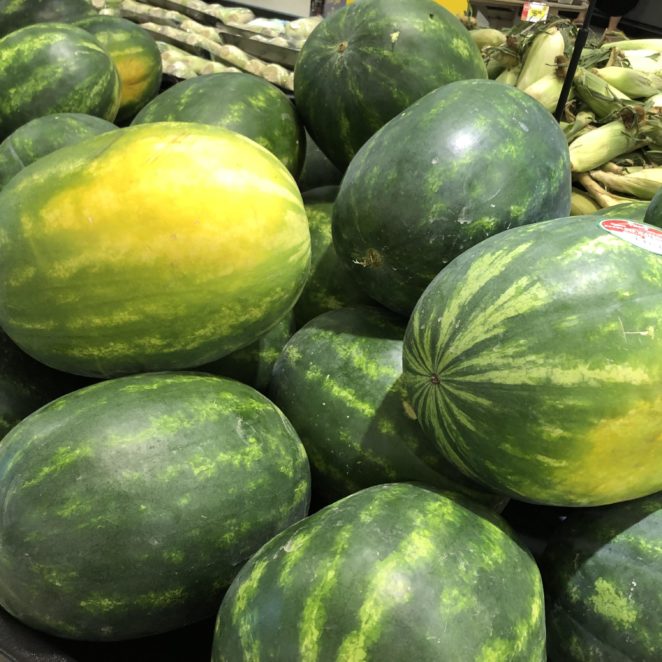 large yellow spot on watermelon