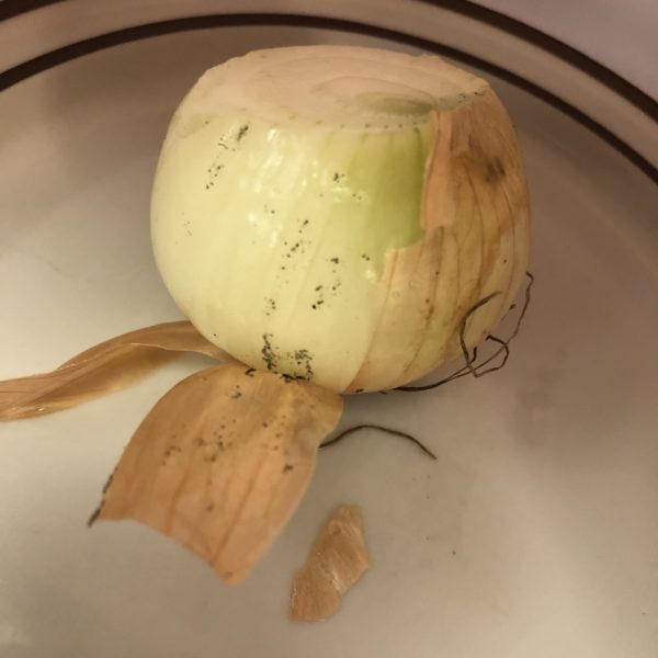 black mold on onion
