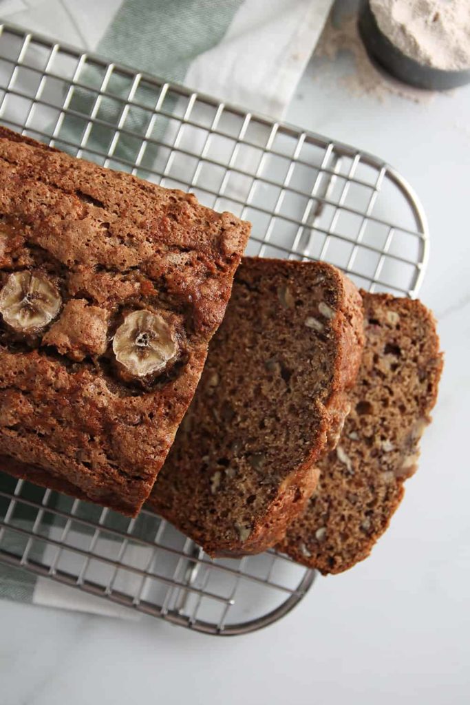 vegan sourdough banana bread