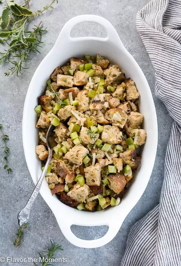 slow cooker stuffing use up bread