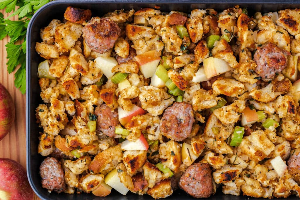 sausage stuffing use up bread
