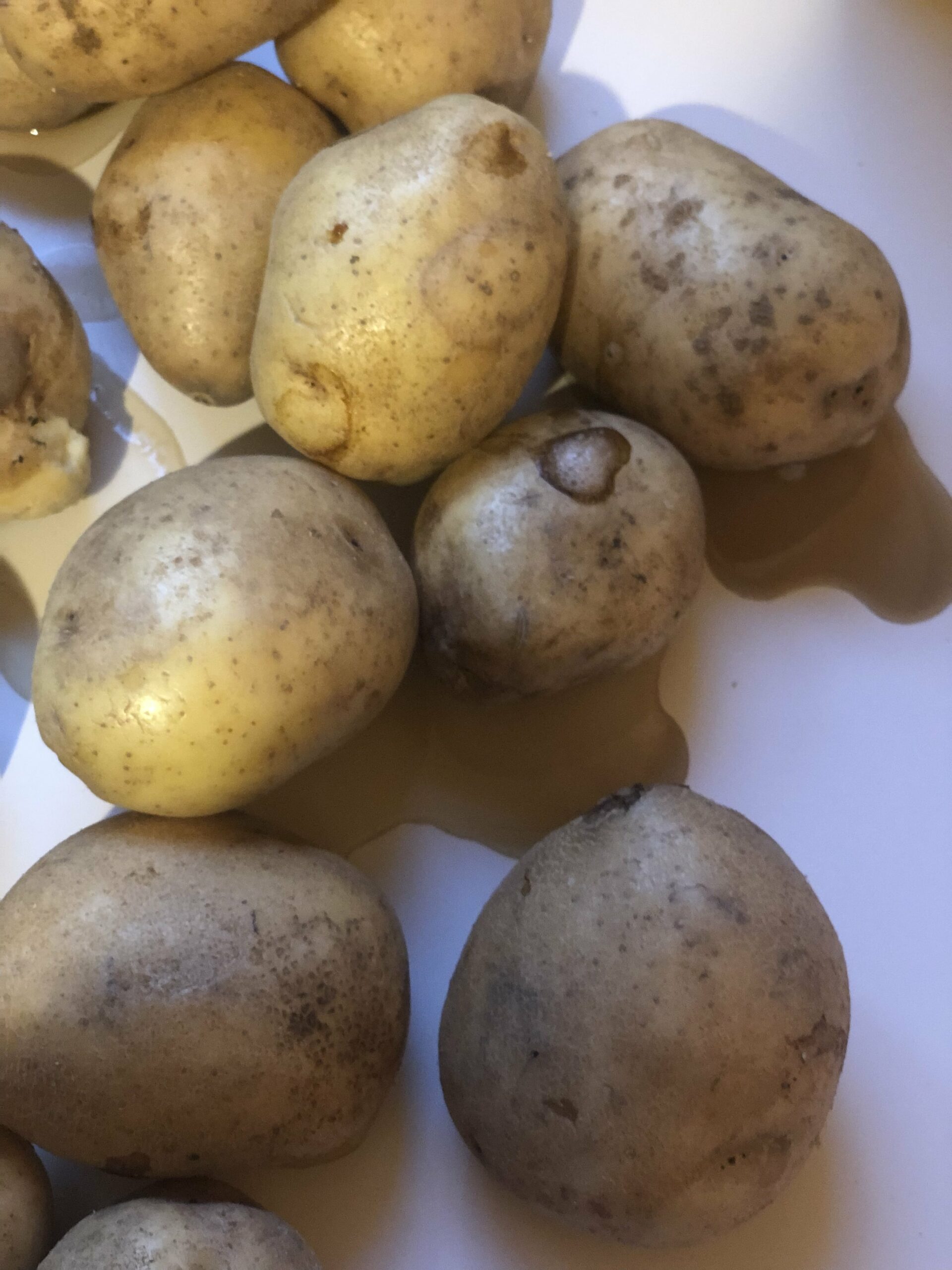 Squishy, foaming, leaking potatoes — eeek!