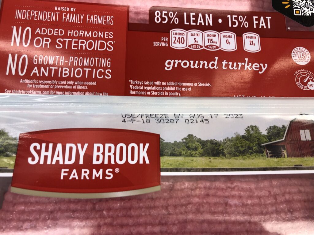 ground turkey with use by date
