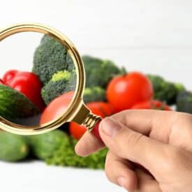 magnifying glass vegetables