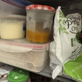 food in freezer