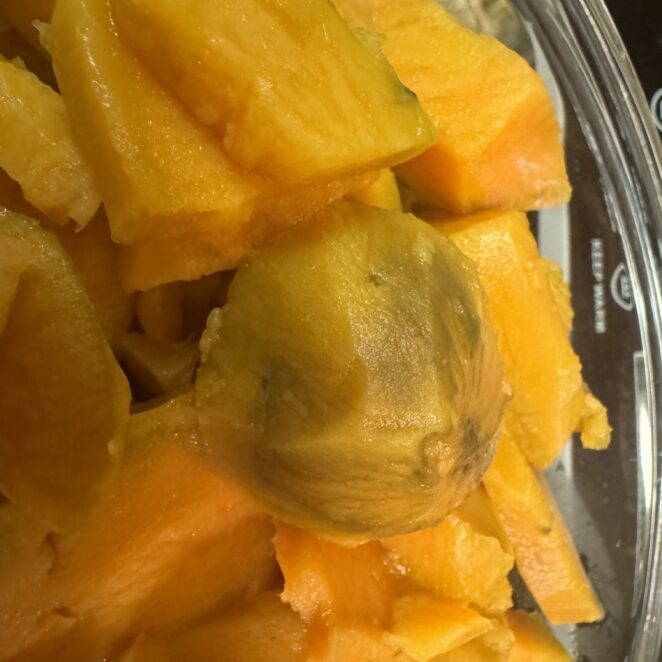 black on cooked sweet poato
