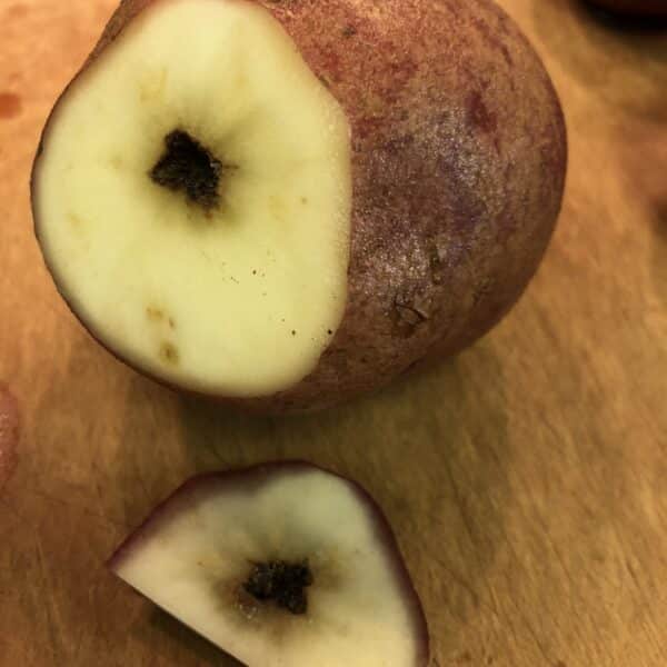 dark hole in middle of potato